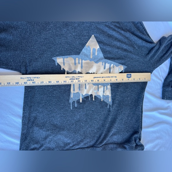 Lauren Moshi Everly dripping star graphic Women Small great gold silver indie - Picture 9 of 10